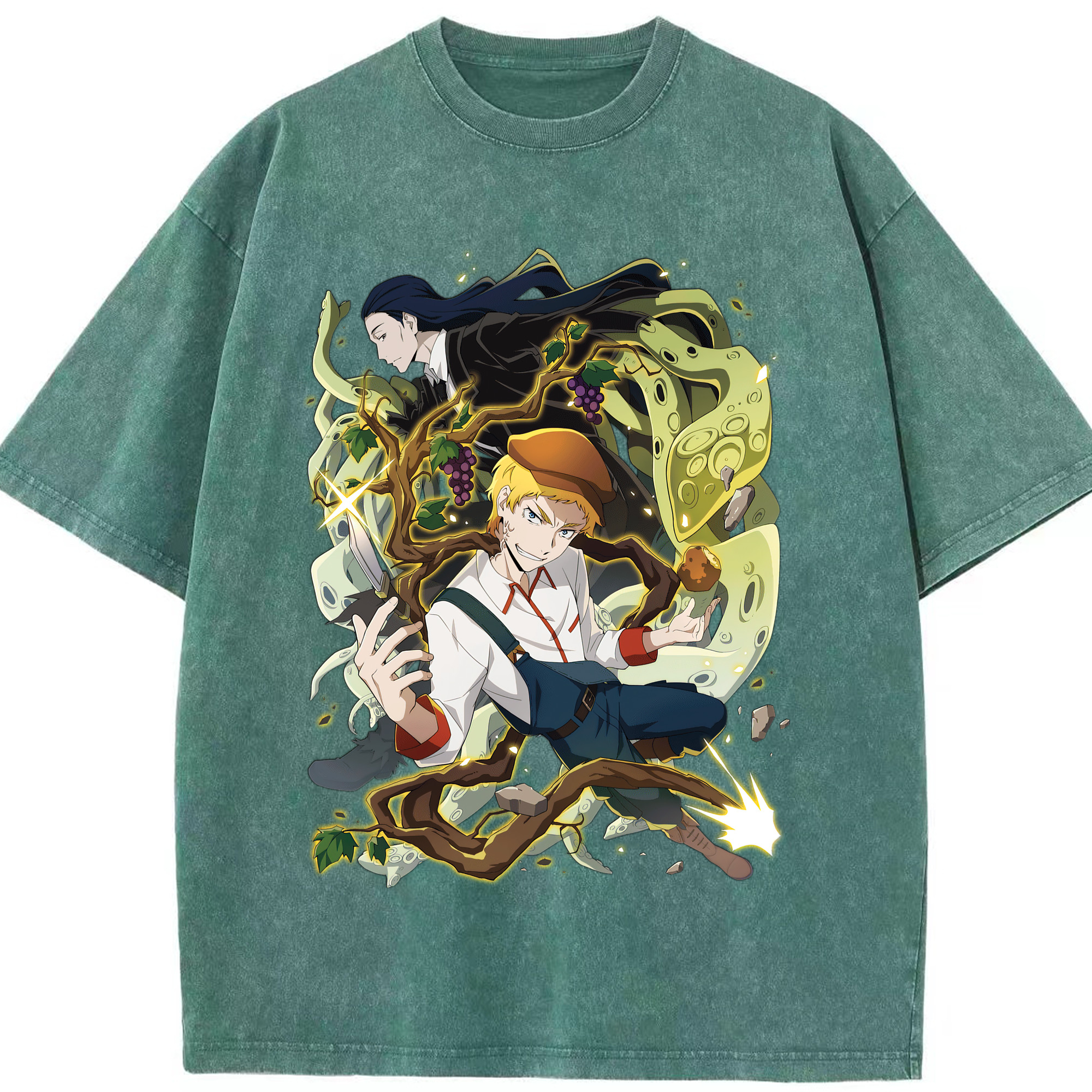 （画像用） 文豪ストレイドッグス Bungo Stray Dogs 綿100% ヴィンテージ風 半袖Tシャツ（フロントプリント）